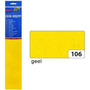 Folia FO-822106 Crepepapier 50cmx2,5m Krimp à 10 Vouw Geel