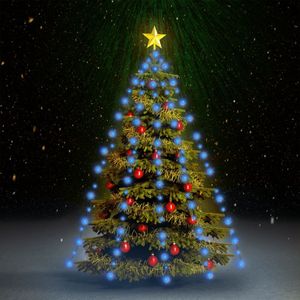 Kerstboomverlichting met 210 LED&#39;s blauw net 210 cm