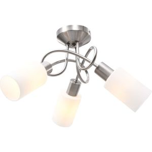 Plafondlamp met keramieke cilindervormige kappen 3xE14 wit