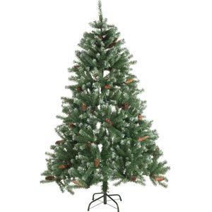 Kerstboom met Sneeuw, Dennenappels en Besjes - 1024 Toppen - 210 cm