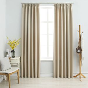 vidaXL-Gordijnen-verduisterend-met-haken-2-st-140x175-cm-beige