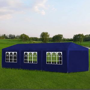 VidaXL Partytent 3x9 m Blauw - Ruime en Stijlvolle Feesttent