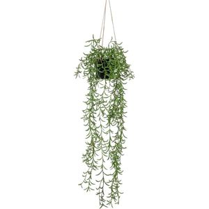 Emerald Kunstplant hangend in pot senecio 70 cm