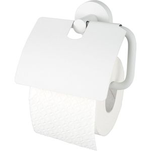 Haceka Kosmos Toiletrolhouder met Klep Mat Wit - Haceka Kosmos toiletpapierhouder met klep in mat wit.