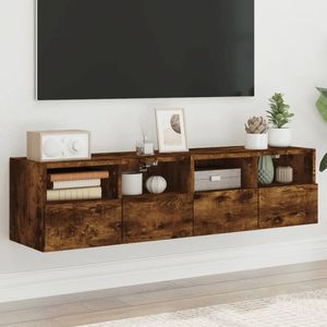 vidaXL-Tv-wandmeubels-2-st-60x30x30-cm-bewerkt-hout-gerookt-eikenkleur