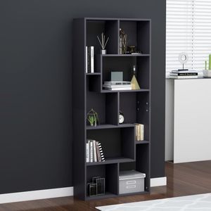 VidaXL-Boekenkast-67x24x161-cm-spaanplaat-grijs