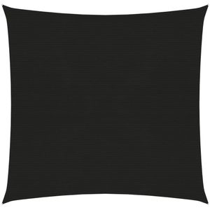 Zonnezeil 160 g/m 4,5x4,5 m HDPE zwart