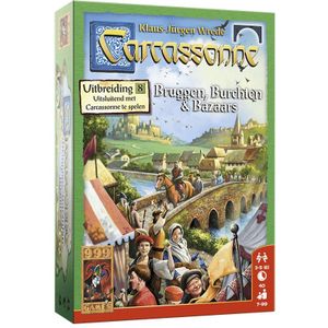 999 Games Carcassonne: Bruggen, Burchten en Bazaars - Bordspel - 7+ - Nieuwe versie - 2-5 spelers - 40 minuten speeltijd