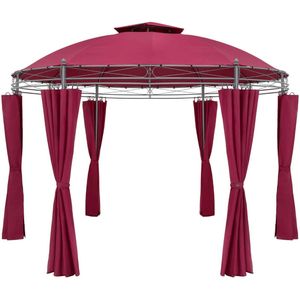 Paviljoen Toscana Bordeaux-rood Ø3,5 meter UV 50+Bescherming