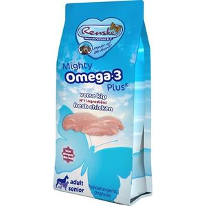 RENSKE MIGHTY OMEGA PLUS ADULT/SENIOR KIP/RIJST 15 KG