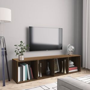VidaXL Boekenkast/TV-meubel 143x30x36 cm - Bewerkt Hout Bruineikenkleur