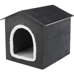 TRIXIE HONDENMAND / KATTENMAND HUIS LIVIA GRIJS / WIT 50X50X54 CM