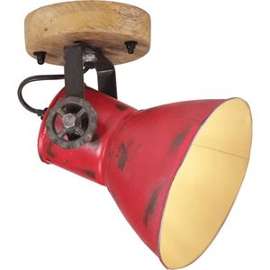 Wandlamp 25 W E27 11,5x11,5x25 cm verweerd rood