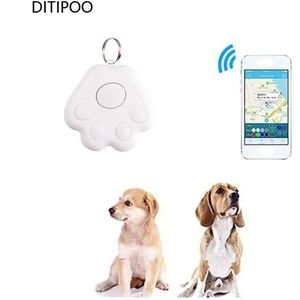 Ditipoo Huisdier Smart Tracker , Anti-Verloren Waterdichte Bluetooth Locator Tracer voor Huisdier Hond Kat - Key Halsband Accessoires-Wit