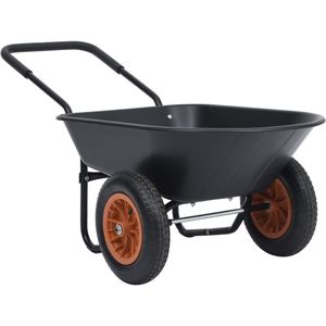 vidaXL-Kruiwagen-100-kg-78-L-zwart-en-oranje