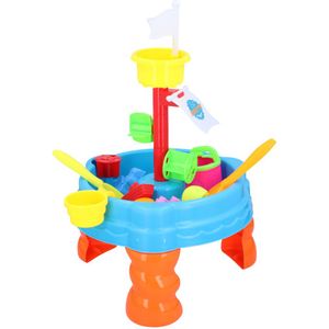 Eddy Toys Zand- en Watertafel - Bakj - Harkj - Schepj - Giete - 5 Vormpjes - Buitenspeelgoed