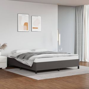 Bedframe kunstleer grijs 180x200 cm