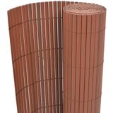 Tuinafscheiding dubbelzijdig 90x300 cm PVC bruin