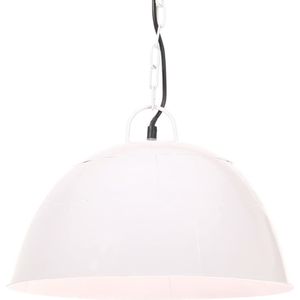 Hanglamp industrieel vintage rond 25 W E27 41 cm wit