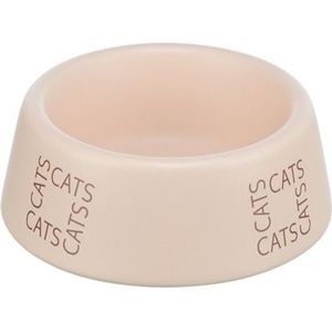 TRIXIE VOERBAK / DRINKBAK KAT CATS KERAMIEK ROZE 150 ML 12 CM