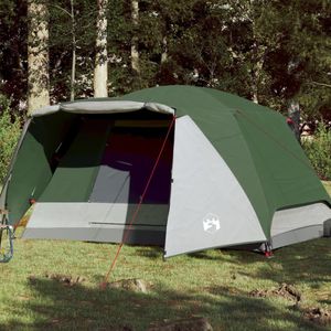 Tent 4-persoons 350x280x155 cm 190T taft groen