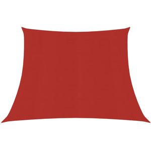 Zonnezeil 160 g/m 4/5x3 m HDPE rood