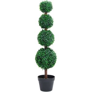 Kunstplant met pot buxus bolvorming 90 cm groen