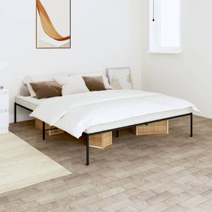 VidaXL Bedframe Metaal Zwart 140x200 cm