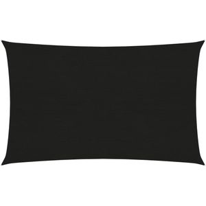Zonnezeil 160 g/m 2x4 m HDPE zwart