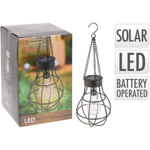 ProGarden Solarlamp peertje met 10 LED&#39;s metaal