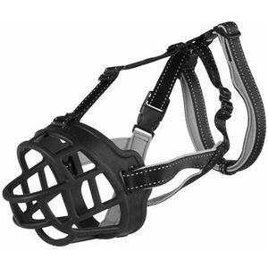 TRIXIE MUILKORF MUZZLE FLEX SILICONE ZWART XL 37X39 CM