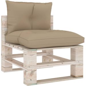 Bankkussens pallet 2 st stof beige