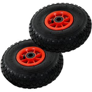 Steekwagenwielen 3,00-4 (260x85) rubber 2 st