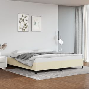 vidaXL-Bedframe-kunstleer-crèmekleurig-200x200-cm