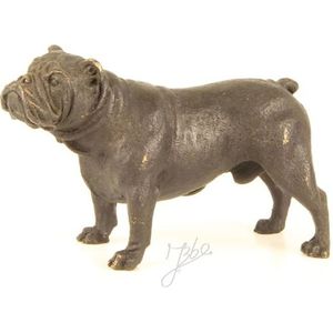 BRONZEN STAANDE MANNETJES BULLDOG