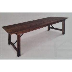 Inklapbare Country tafel lang 255 x 102 cm