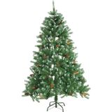 Kerstboom met Sneeuw en Dennenappels - 708 Toppen - 180 cm
