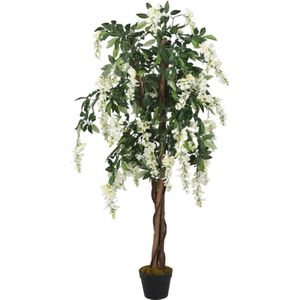 vidaXL-Kunstplant-wisteria-840-bladeren-120-cm-groen-en-wit