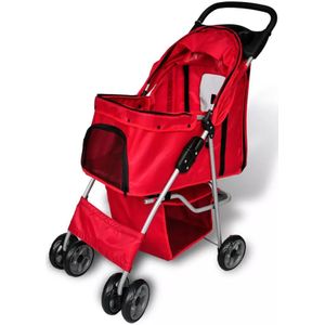 Wandelwagen voor hond rood