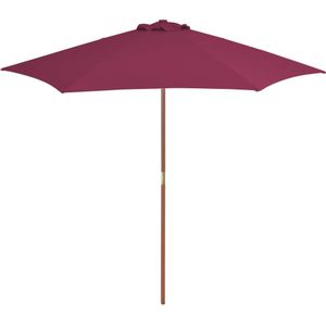 VidaXL Parasol Houten Paal 270 cm Bordeauxrood