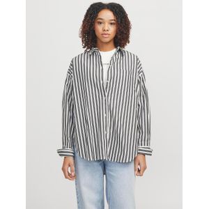 JXJAMIE LS Relaxed POPLIN Shirt WVN NOOS, zwart/strepen: ea, S