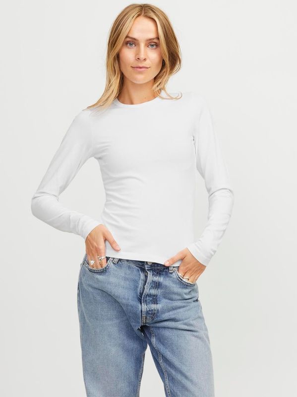 T-shirt - Effen - Jersey - Ronde Hals - Lange Mouw