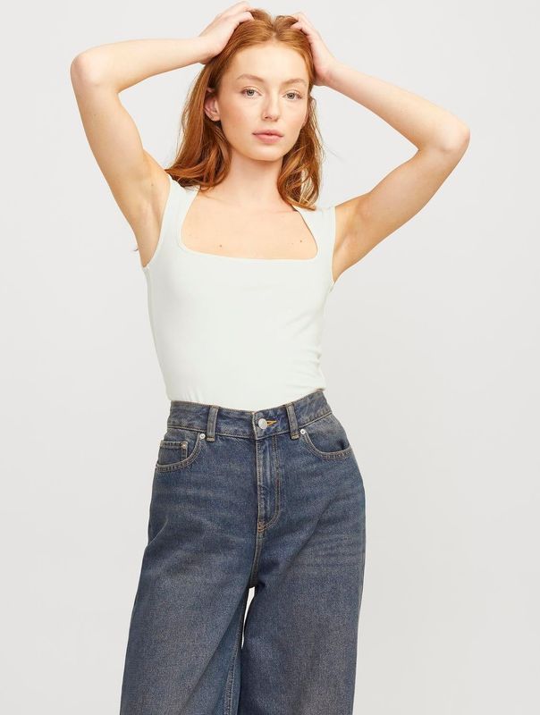 Jxisabella - Top - Mouwloos - Stretch Fit - Vierkante Hals