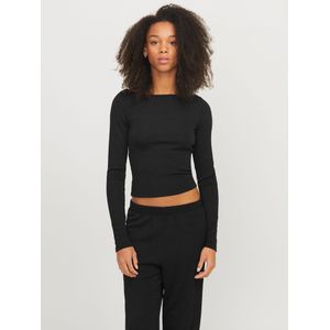 Jack & Jones JXSIGGA STR Glitter Boatneck LS TOP JRS, zwart, M