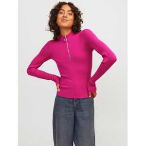 JACK & JONES Dames Jxzoma Tight Half Zip Knit Gebreide Top, Fuchsia red., XS