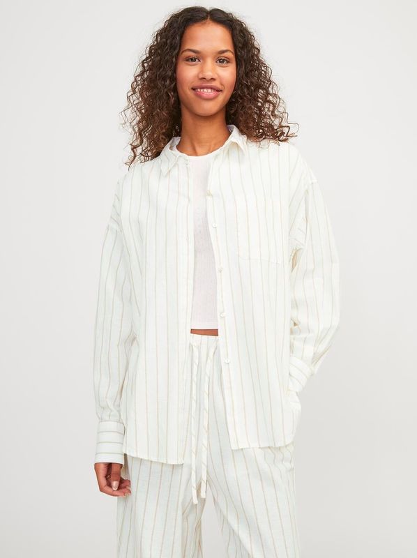 Overhemd - Poplin - Blauw - Katoen/Recycled Katoen/Linnen - Relaxed Fit