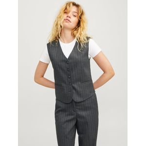 JACK & JONES Dames Jxmary Brushed Waistcoat TLR kostuumvest, donkergrijs gemêleerd/strepen: lichtgrijs, M