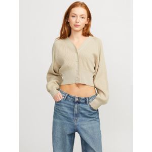JACK & JONES Jxstina Twist Cardigan Gebreide cardigan voor dames, fog, M