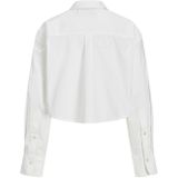 Poplin Overhemd - Cropped - Lange Mouwen - Relaxed Fit - Knoopsluiting