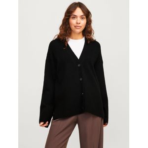 Jack & Jones JXIRIS diverse cardigan gebreid, Zwart/Detail:/Moonbeam Neck Piping, S